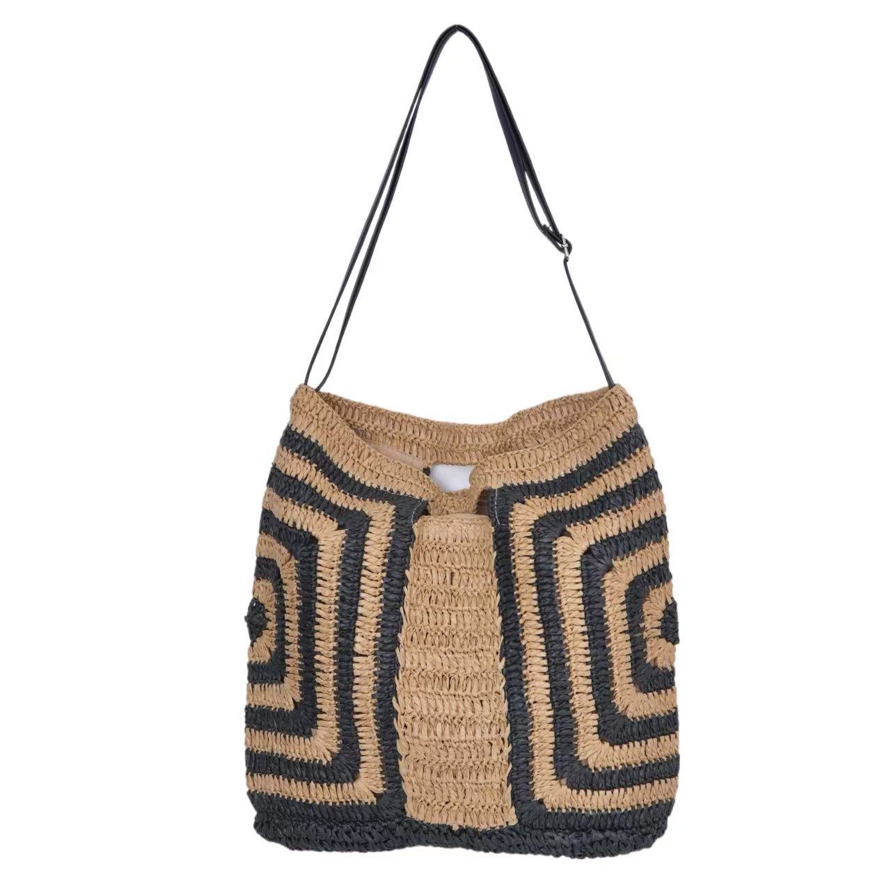 Praktische Shopper-Tasche Aus Natürlichem Material mit Grafischem Design Brehn