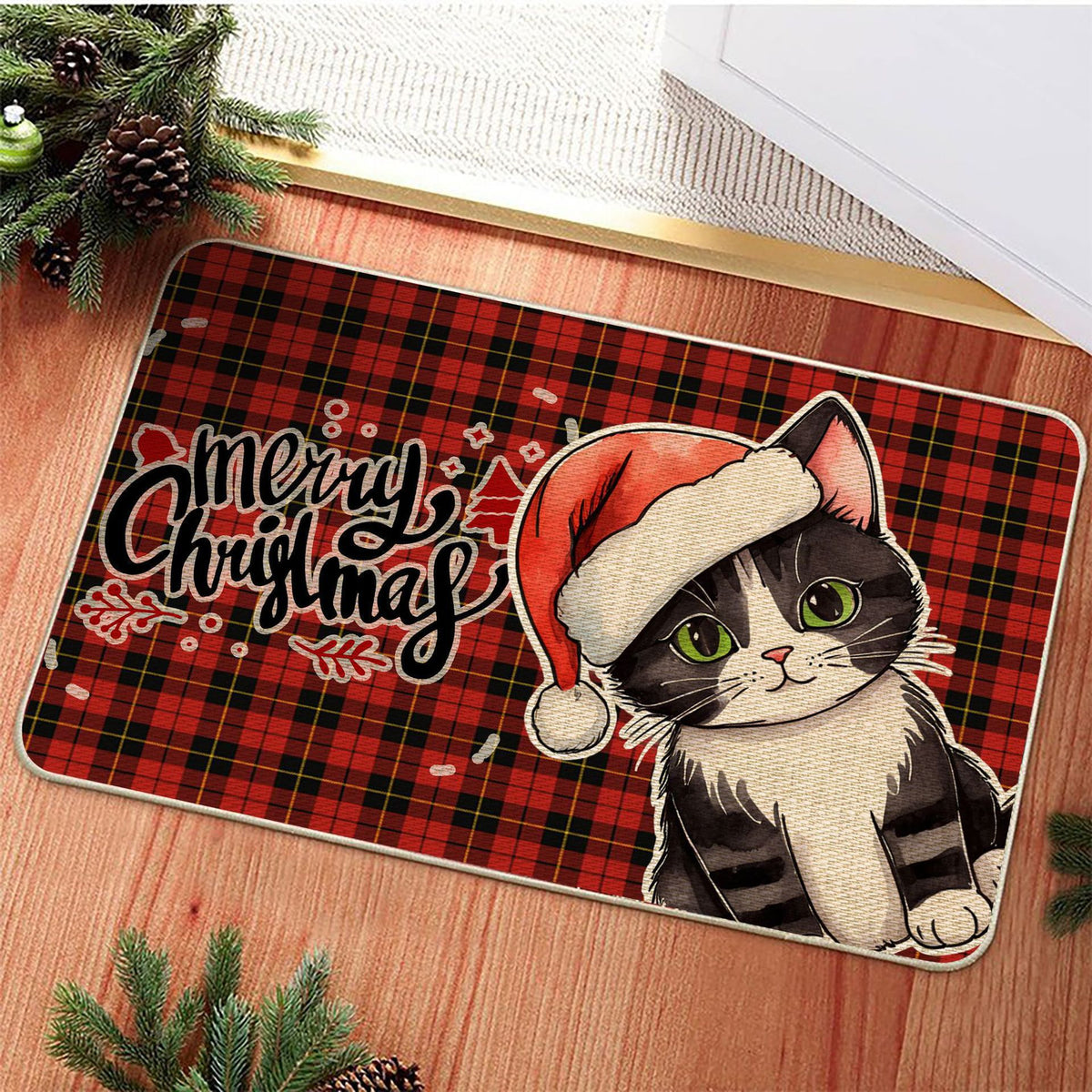 Weihnachten-Themen Katze Design Willkommen Matte Brehn