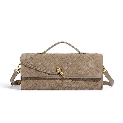 Texturierte Wildleder Clutch Tasche Brehn
