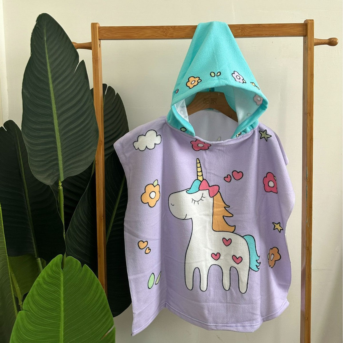 Kinder Haifisch-Design Kapuzenhandtuch Poncho Brehn