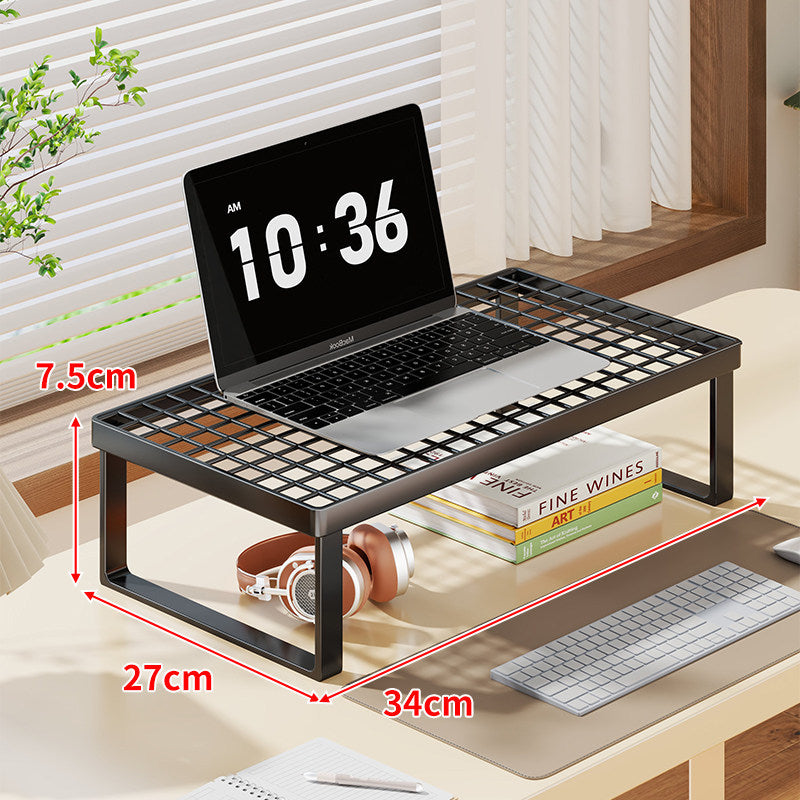 Grid-Top Desktop Laptop und Monitor Riser Regal mit erhöhtem offenem Unterlagerung