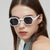Damen Geometrische Sonnenbrille im modernen Hexagon-Design Brehn