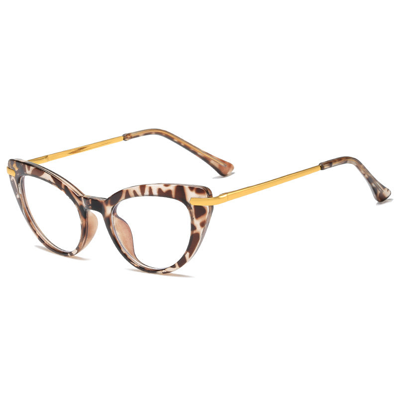 Damen Cat-Eye Sonnenbrille mit glanzvollem Metallrahmen Brehn