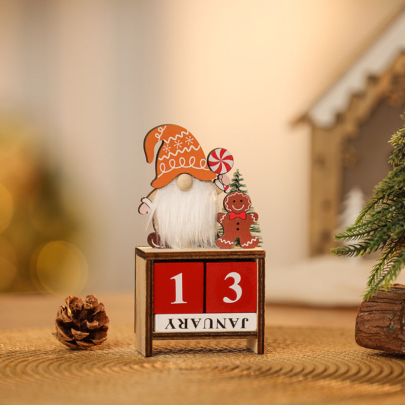 Dekorative Weihnachtsgnom mit Kalender Brehn