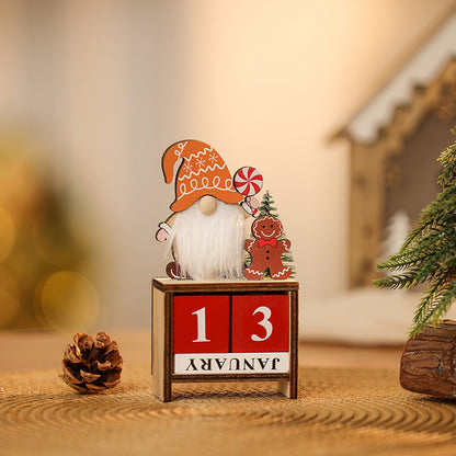 Dekorative Weihnachtsgnom mit Kalender Brehn