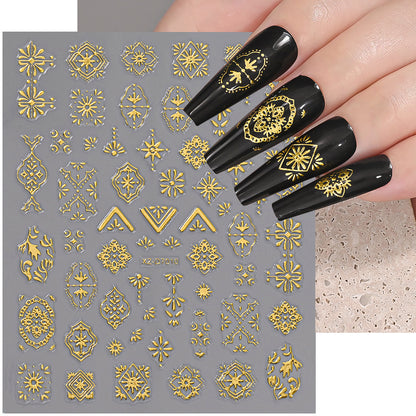 Floral Decorative Nail Art Aufkleber