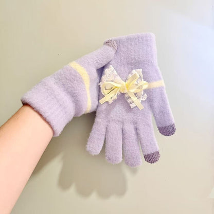 Schmetterlingsverzierte Touchscreen-Handschuhe Brehn