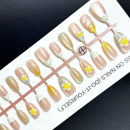 Florale Kunst Press-On Nagelspitzen Brehn
