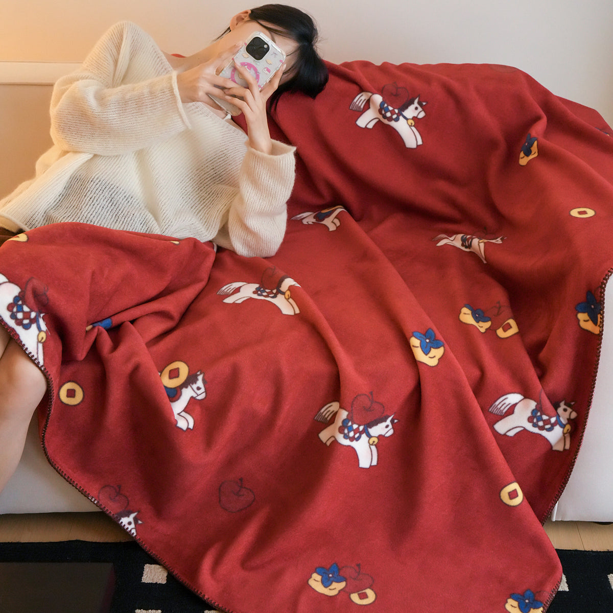 Kuscheldecke für Sofa