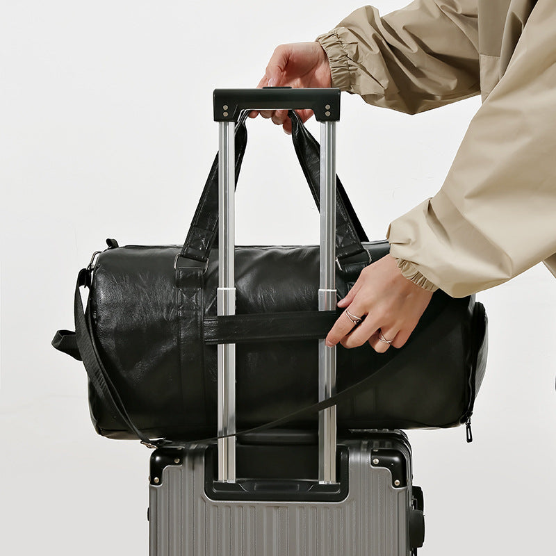 Premium Faux-Leder Übernachtung Duffel Tasche Brehn