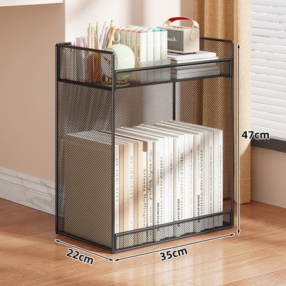 Kompakter vertikaler Drahtgitter-Desktop-Organizer-Regal