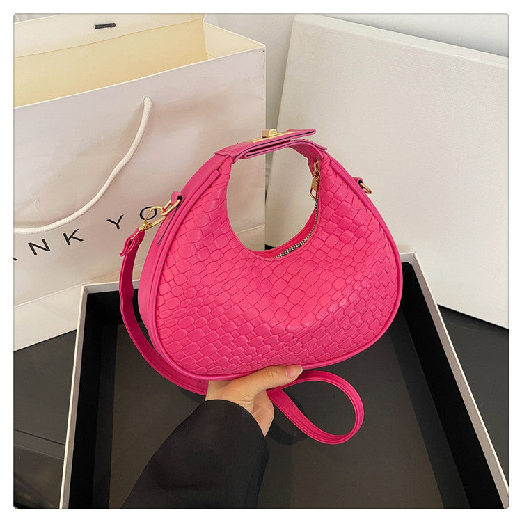WoTextured Leder Hobo Tasche Brehn