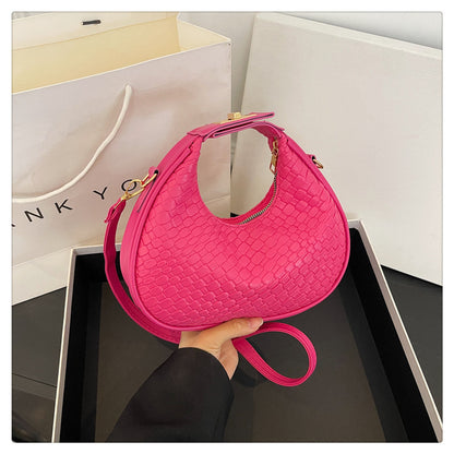 WoTextured Leder Hobo Tasche Brehn