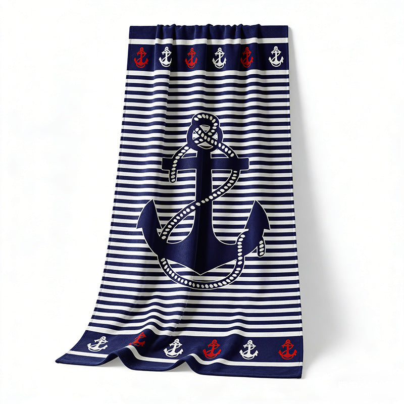 Strandtuch mit maritimem Ankerdesign Brehn