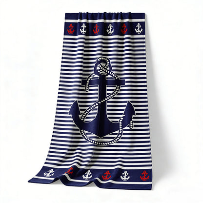 Strandtuch mit maritimem Ankerdesign Brehn