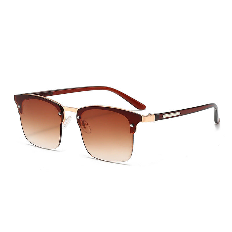 Damen elegante quadratische Sonnenbrille mit metallischen Akzenten Brehn