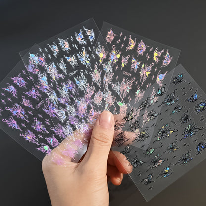 Künstlerische Schmetterling Nagel Kunst Decals