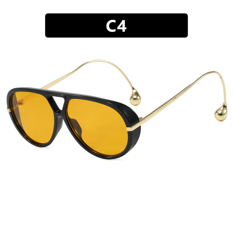 Damen modische Pilotensonnenbrille mit luxuriösem Metallrahmen Brehn