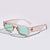 Damen stilvolle Vintage-Sonnenbrille mit transparentem Rahmen und leicht getönten Gläsern Brehn