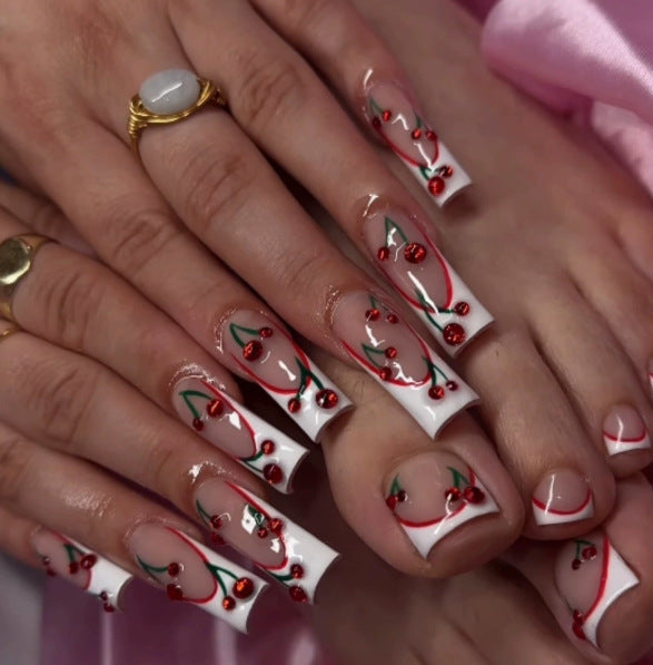 Kreative Kirschblüten Nagelkunst Verlängerungen Brehn