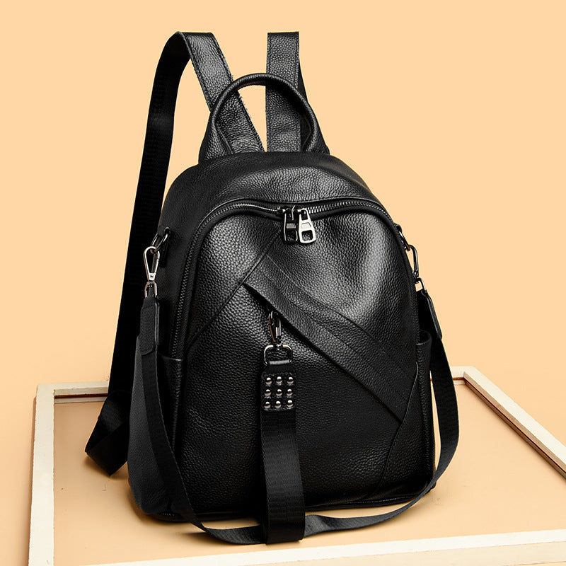 Vintage-inspirierter strukturiertes Leder-Rucksack Brehn