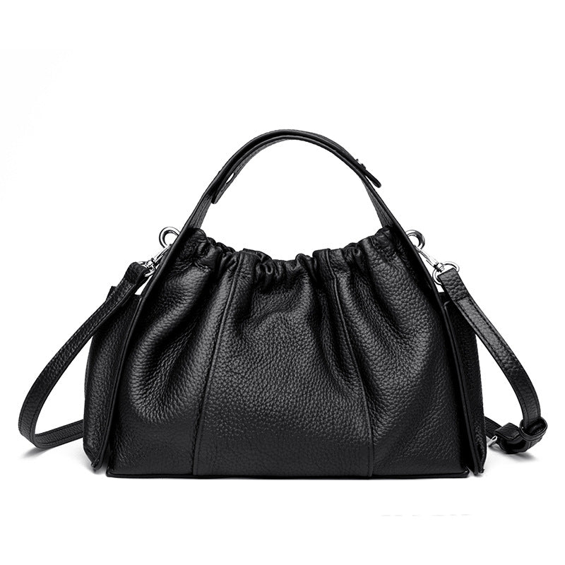 Texturierte Leder-Schnürtasche Brehn