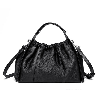 Texturierte Leder-Schnürtasche Brehn