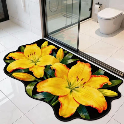 Florales Duschmatte