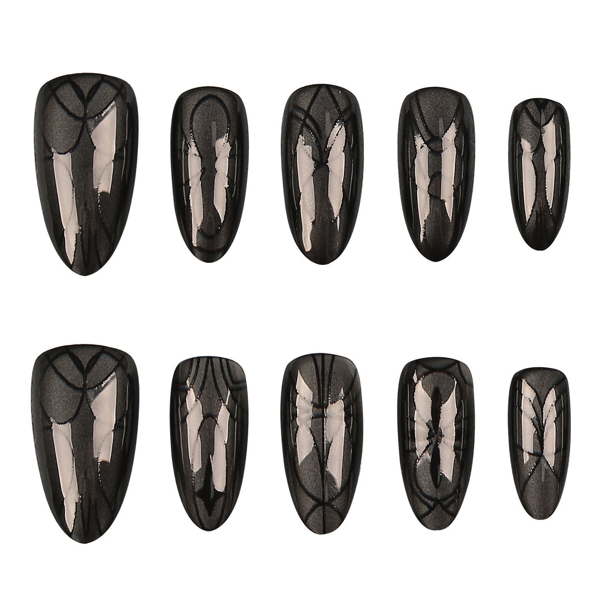 Künstlerisches Press-On Nagelset