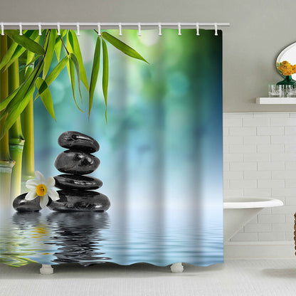 Tranquil Zen Natur Duschvorhang Brehn