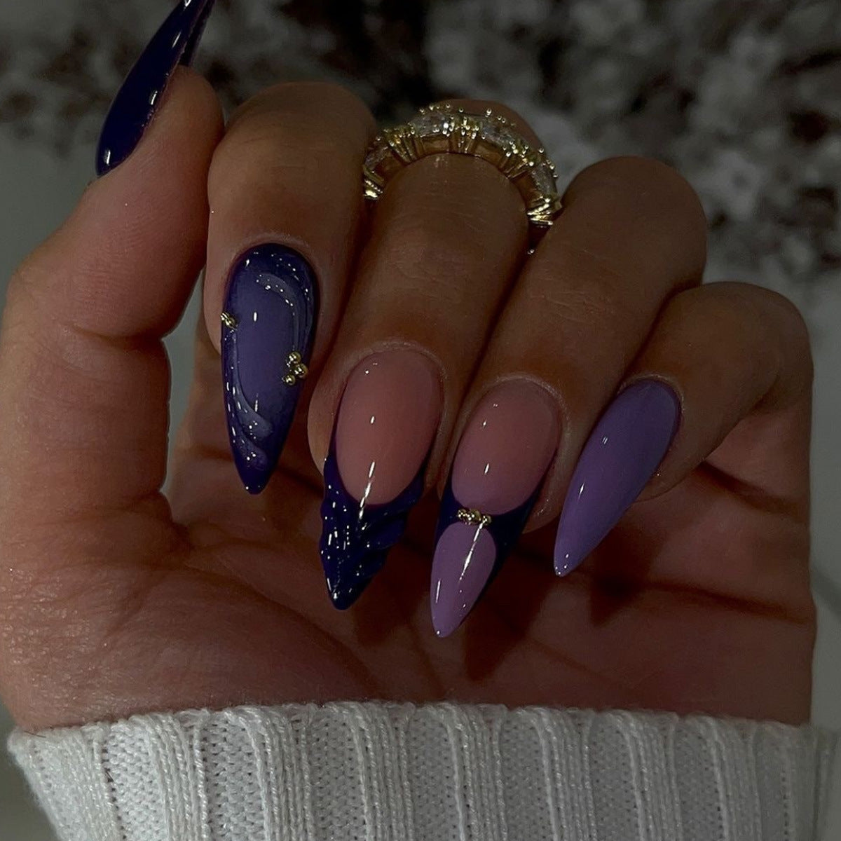 Stylisches Stiletto Press-On Nagelset Brehn