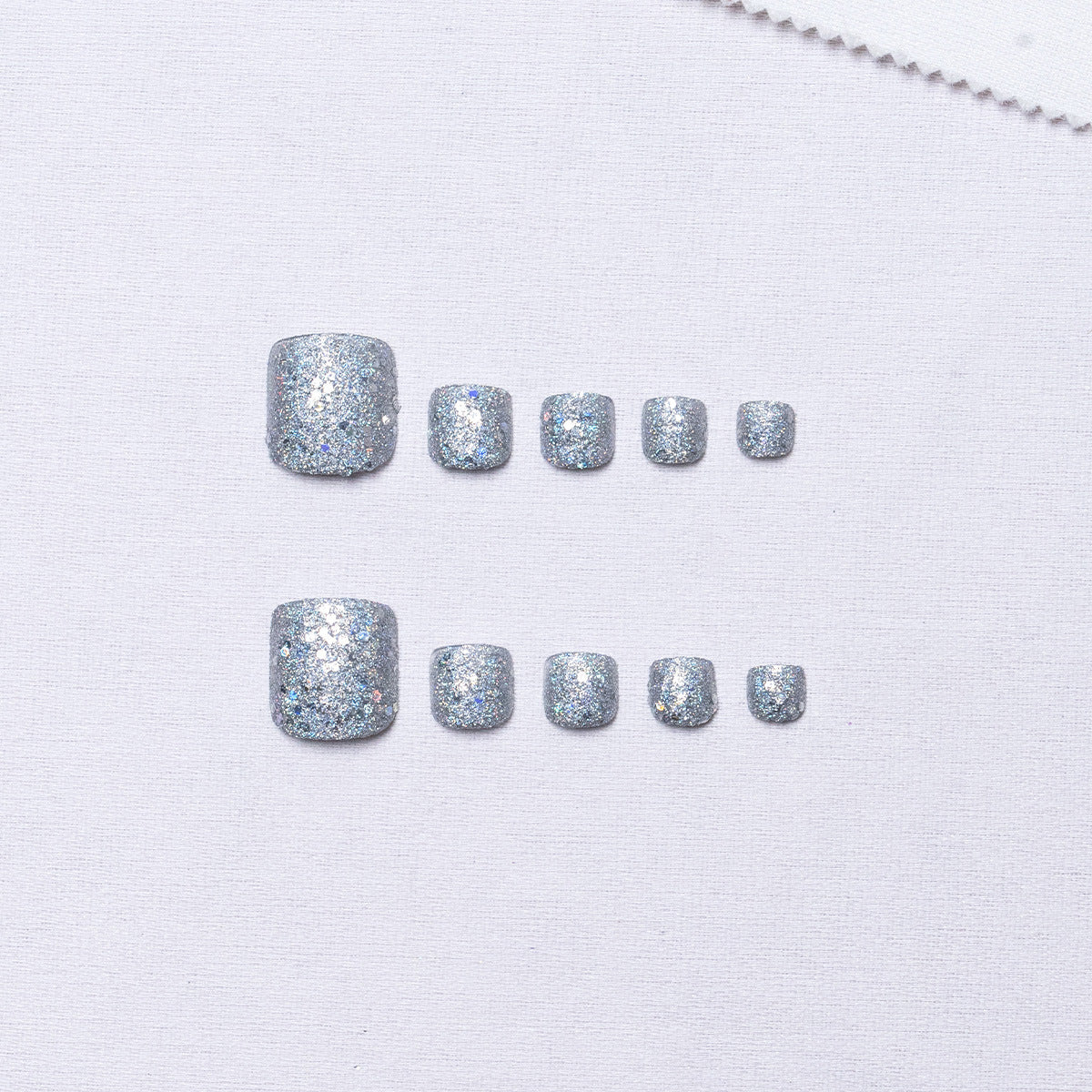 Glamourös Glitzeriger Zehen Nagel Kunst Brehn