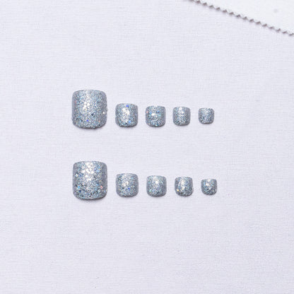 Glamourös Glitzeriger Zehen Nagel Kunst Brehn