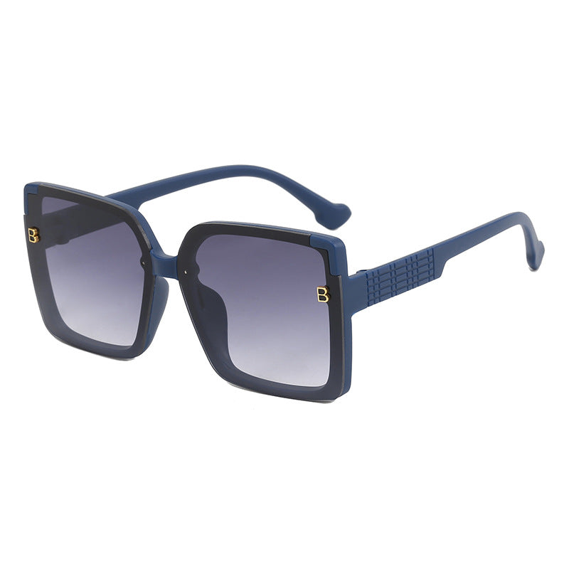 Damen modische quadratische Sonnenbrille mit strukturierter Bügelgestaltung Brehn