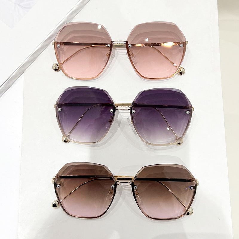 Damen große geometrische Sonnenbrille Brehn