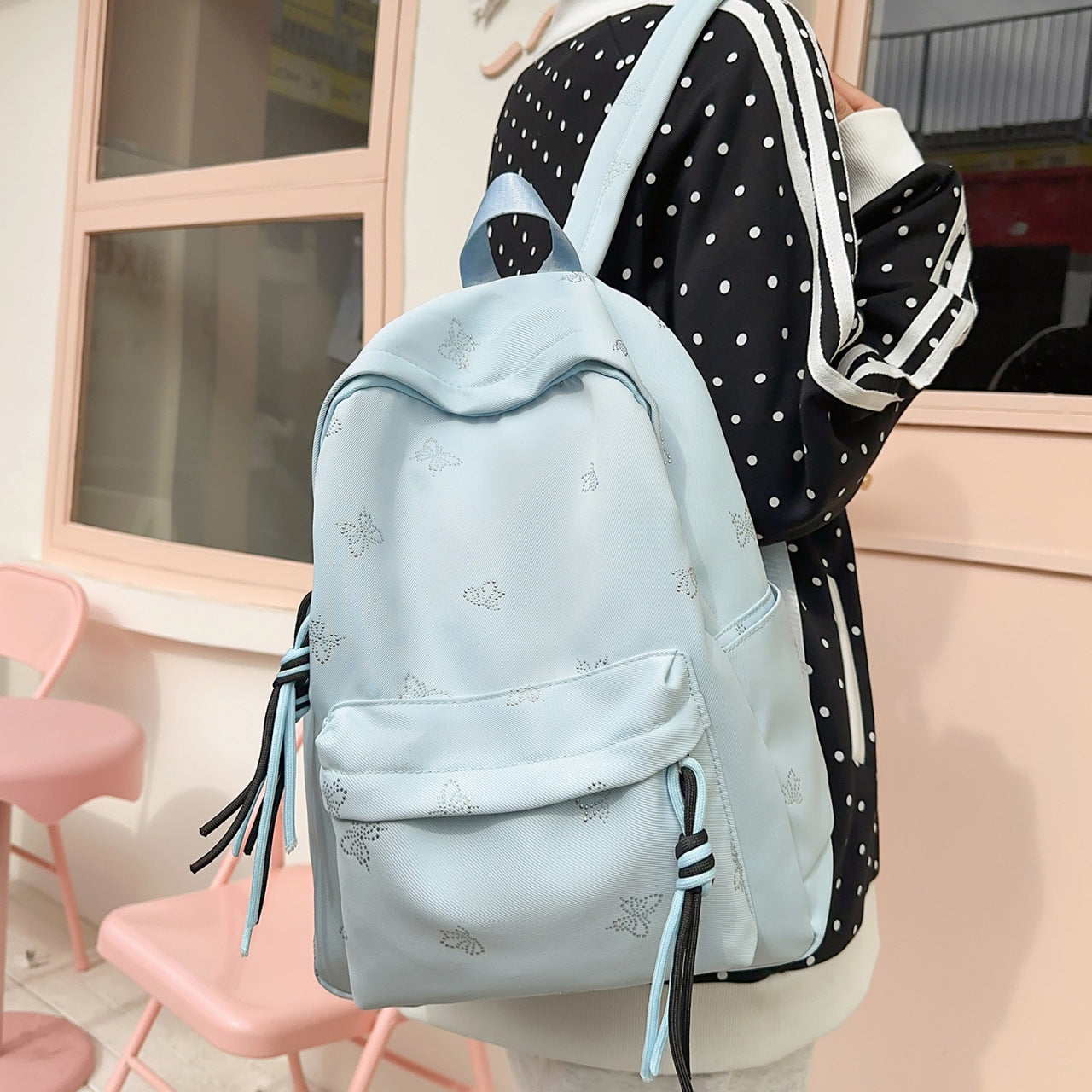 Modischer Rucksack mit Schimmerndem Schmetterlingsdesign Brehn