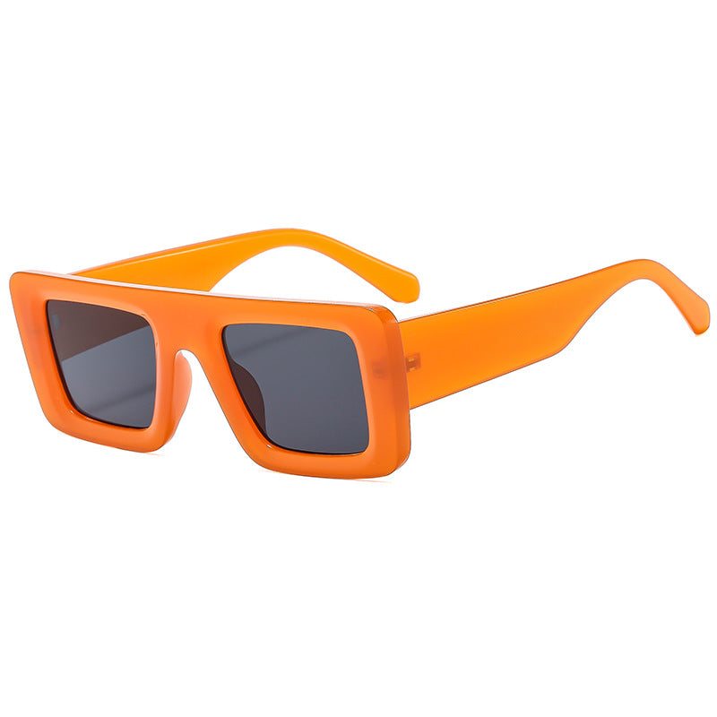 Damen modische Sonnenbrille im futuristischen, eckigen Design Brehn
