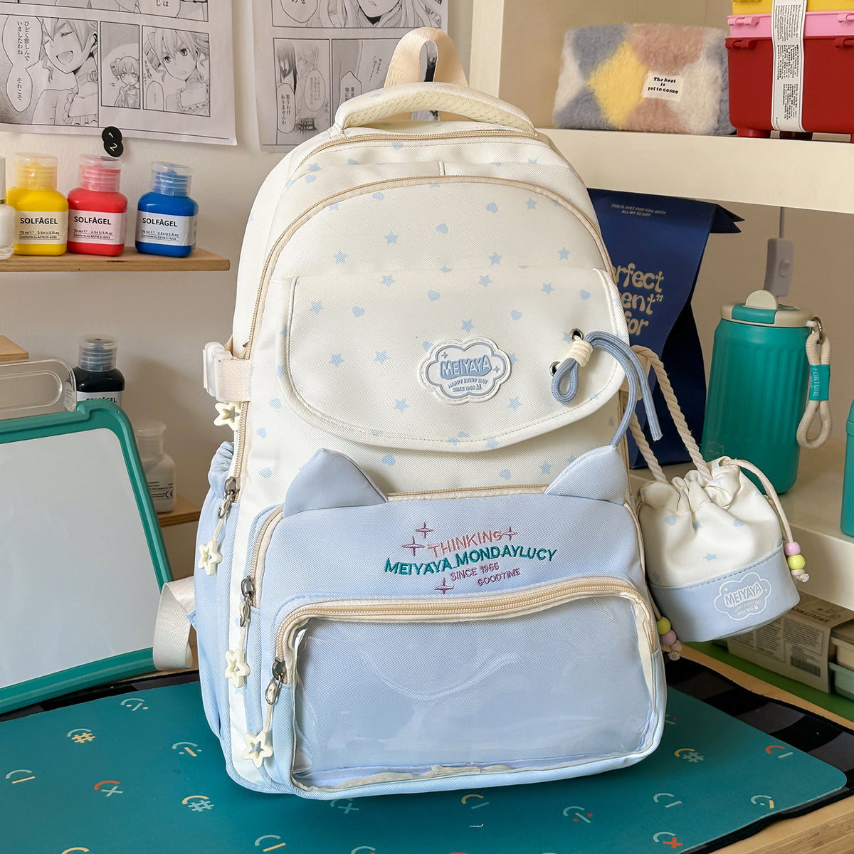 Stylische Wasserfeste Sternmuster Rucksack Brehn