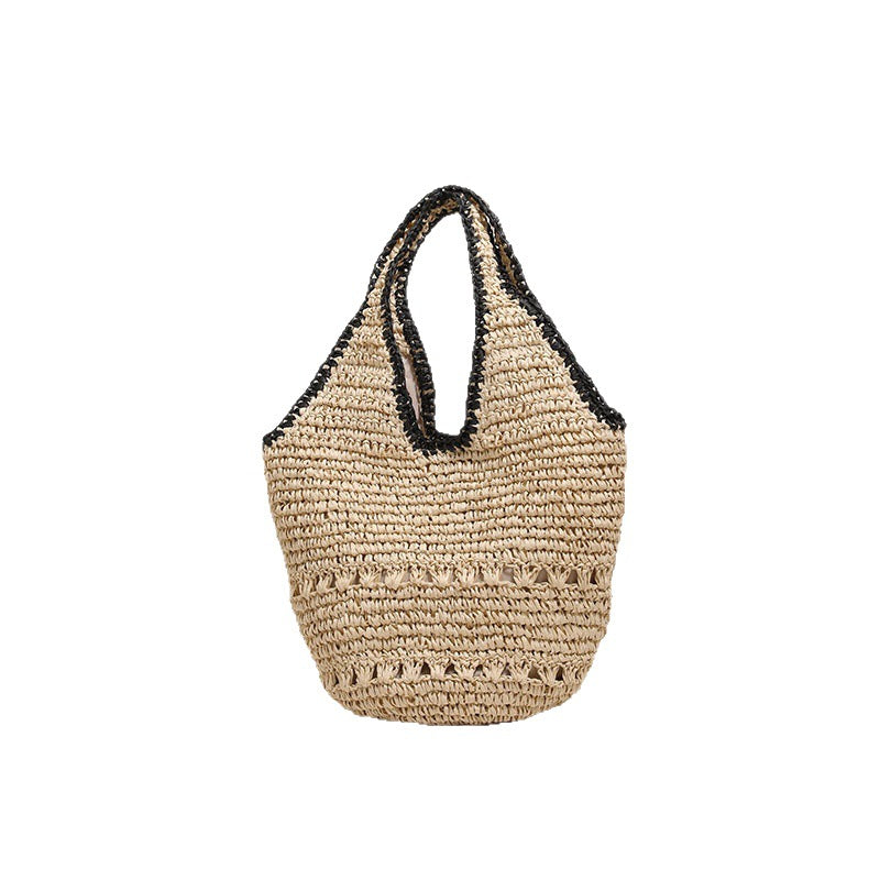 Handgefertigte Basttasche mit Dekorativen Details Brehn