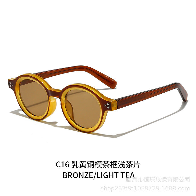 Damen modische Sonnenbrille im eleganten Runddesign Brehn