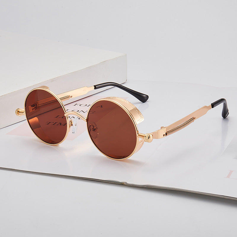 Damen Retro-inspirierte runde Sonnenbrille mit speziellen Gläsern Brehn