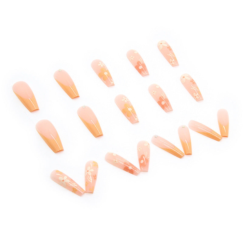 Kunstnagelset mit floralen Acrylverzierungen Brehn