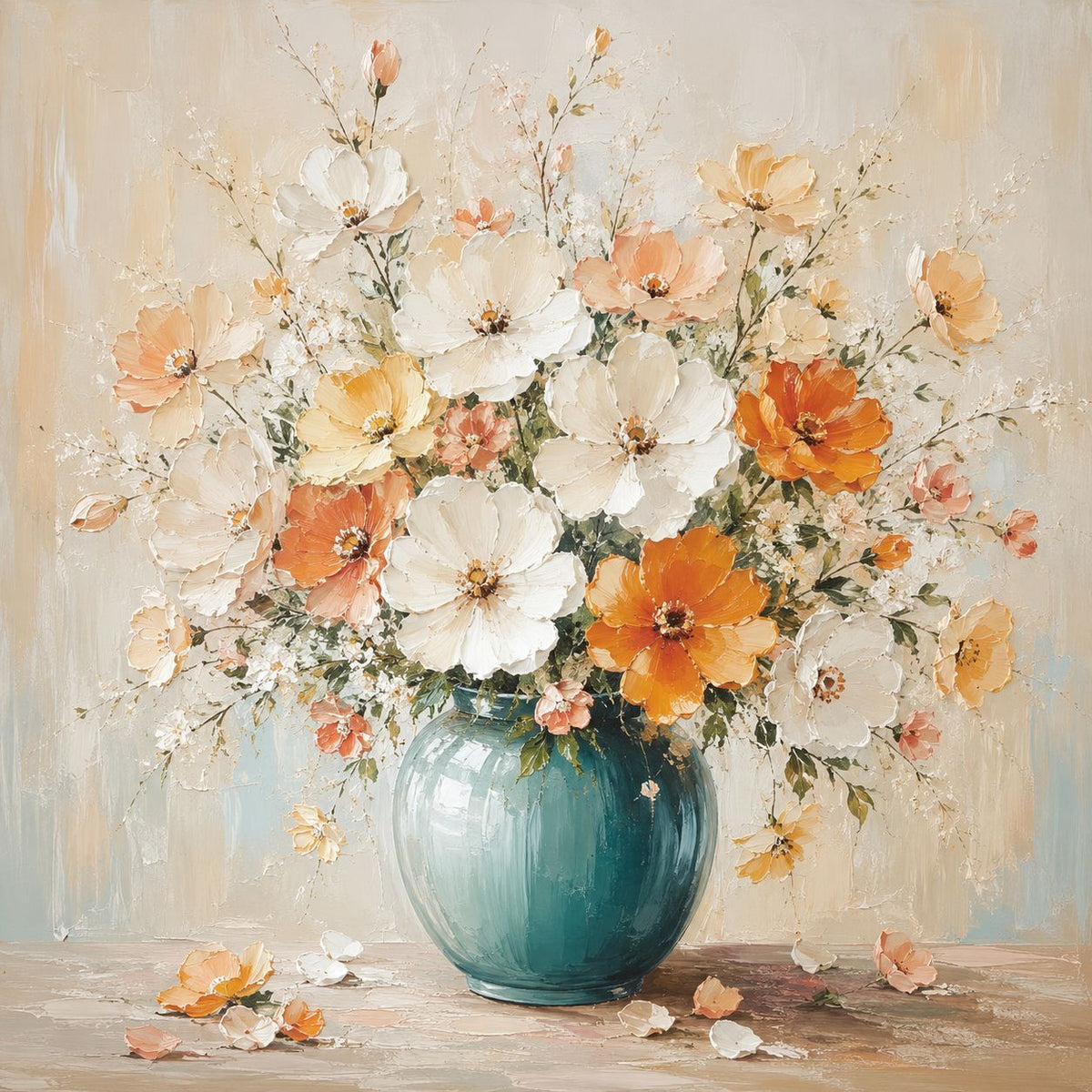 Florale Kunst Leinwanddruck für Zuhause