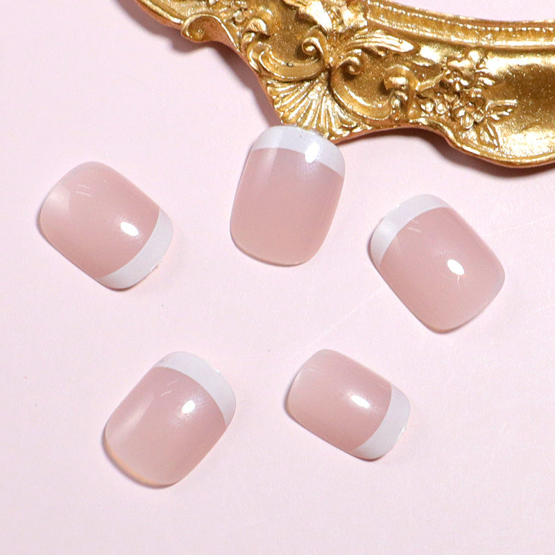 Klassisches Französisches Tip Press-On Nagelset Brehn