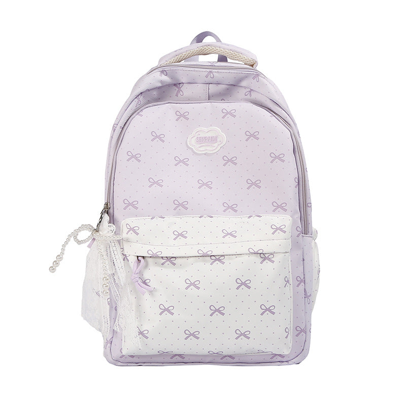 Verspielter Schleifen-Druck Rucksack
