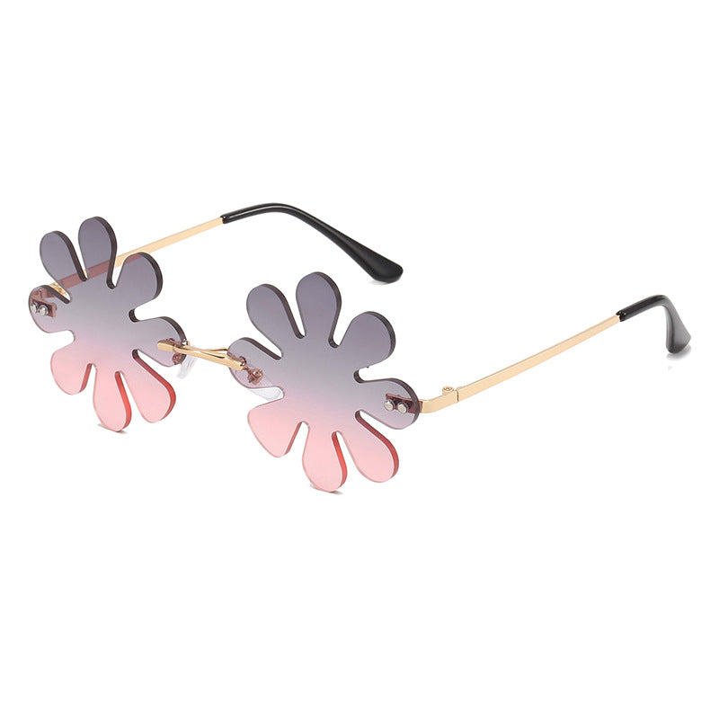 Damen Verspielte Blumen-Sonnenbrille mit stilvollem Metallrahmen Brehn