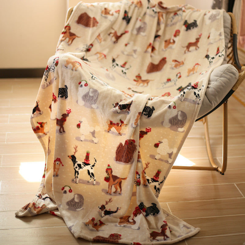 Gemütliche Einhorn-Design Fleece Hoodie Decke