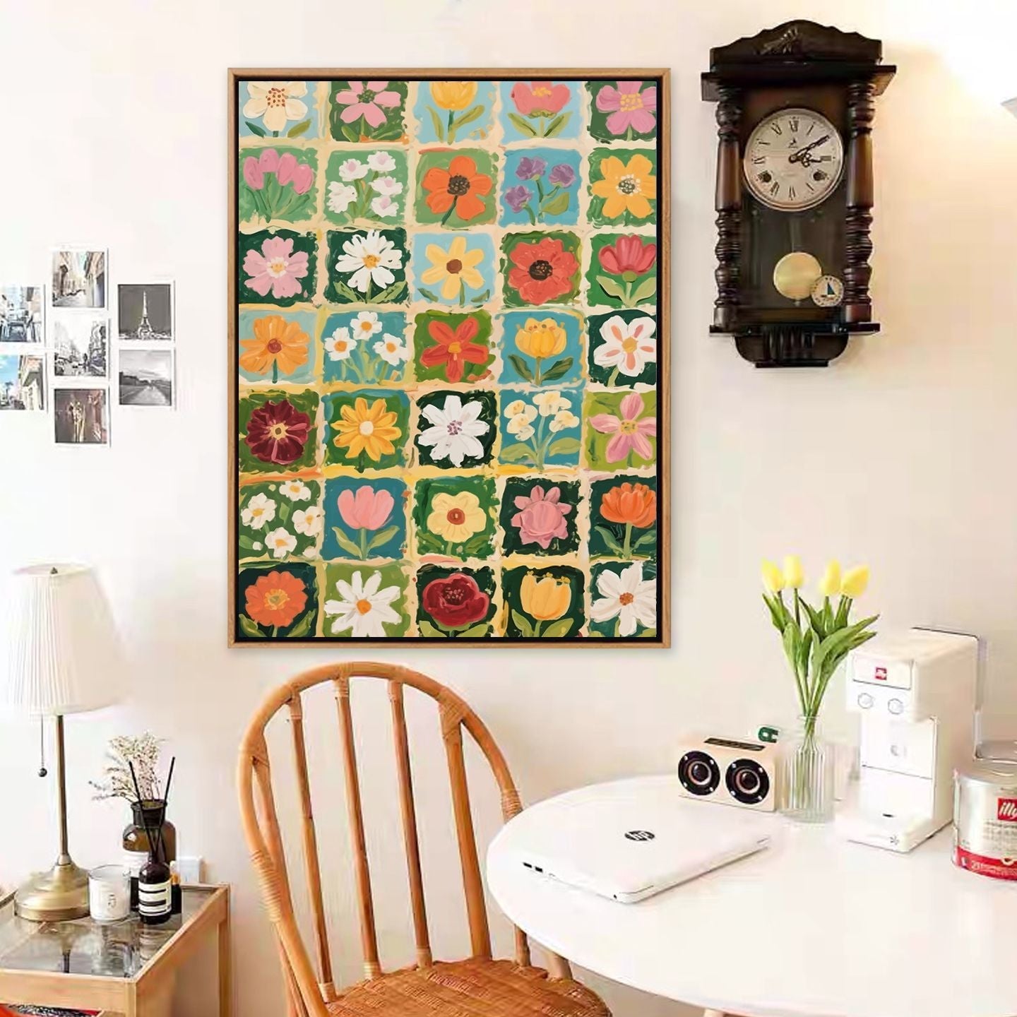 Farbige Blumendesign Leinwanddruck Brehn