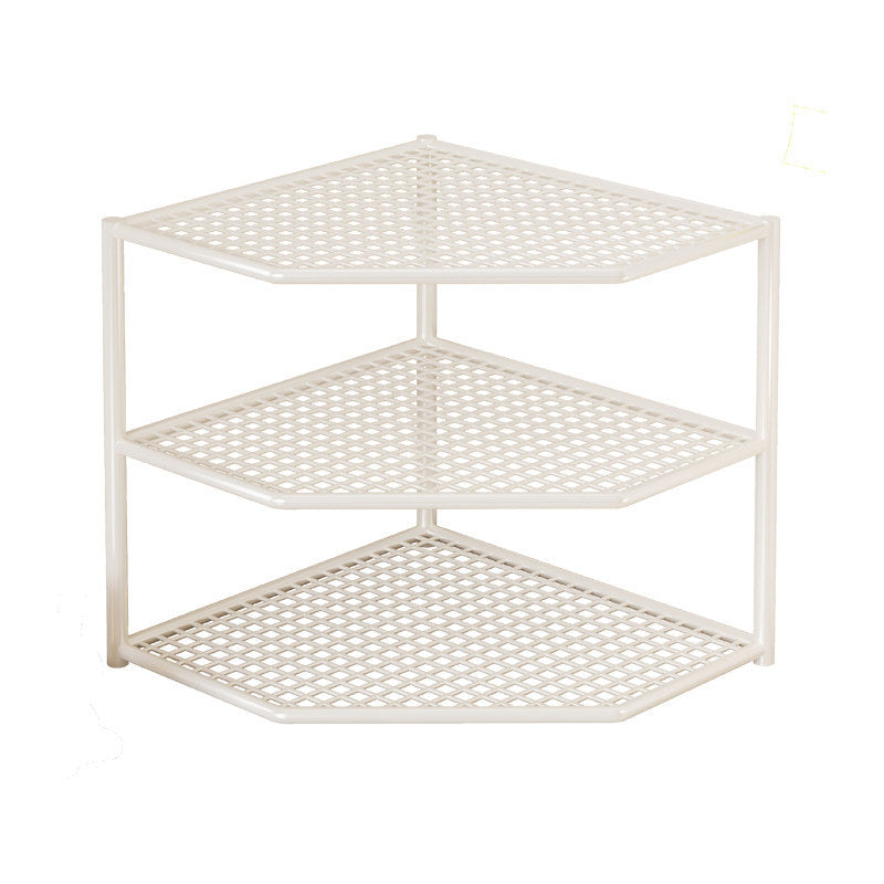 Dreifach-Eck-Metall-Mesh-Speicherregal für Badezimmer Küche Wohnzimmer