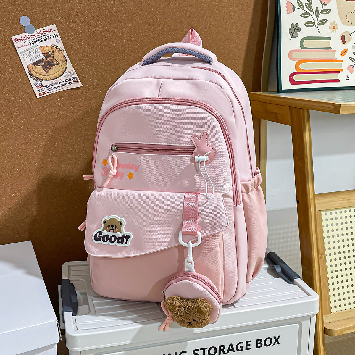 Rucksack mit Verspieltem Design und Gut Strukturierten Fächern Brehn